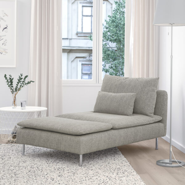 SÖDERHAMN Chaiselongue, Viarp beige/marrón
